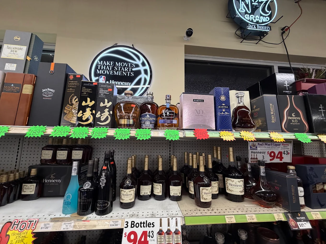 Hennessy and premium cognac selection